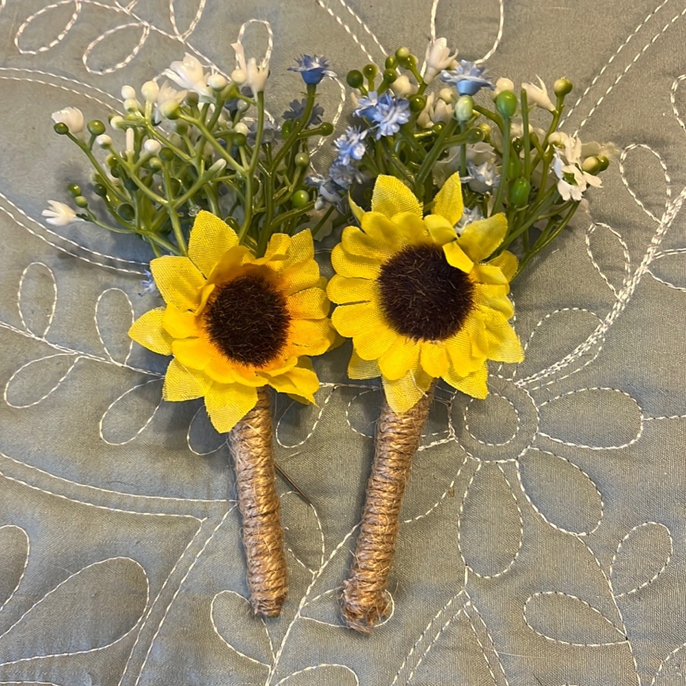Two boutonnières. Sunflower